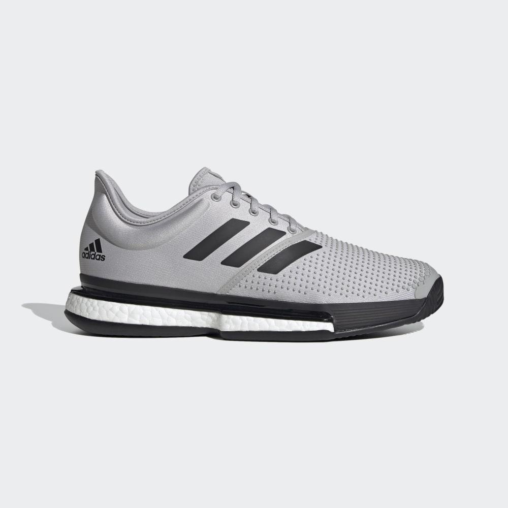 Adidas Men's SoleCourt Parley Tennis Shoes Grey/Black/White Ireland EG7693